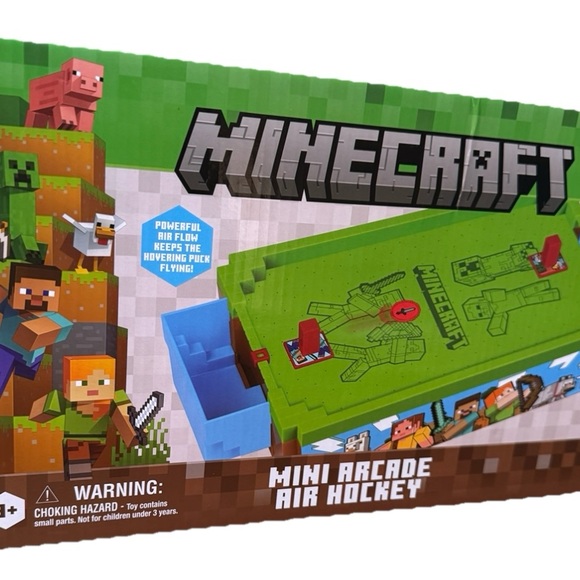 Minecraft Mini Arcade Air Hockey 14” Assembled Length Toys Christmas Gift 3+ Boy - Picture 3 of 7